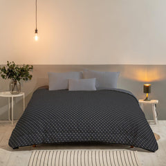 Bleu Câlin Printed 1 személyes Hermance paplan, poliészter, kék/szürke, 140 X 200 cm Paplanok és paplanok Naty Shop Szürke 140X200 cm