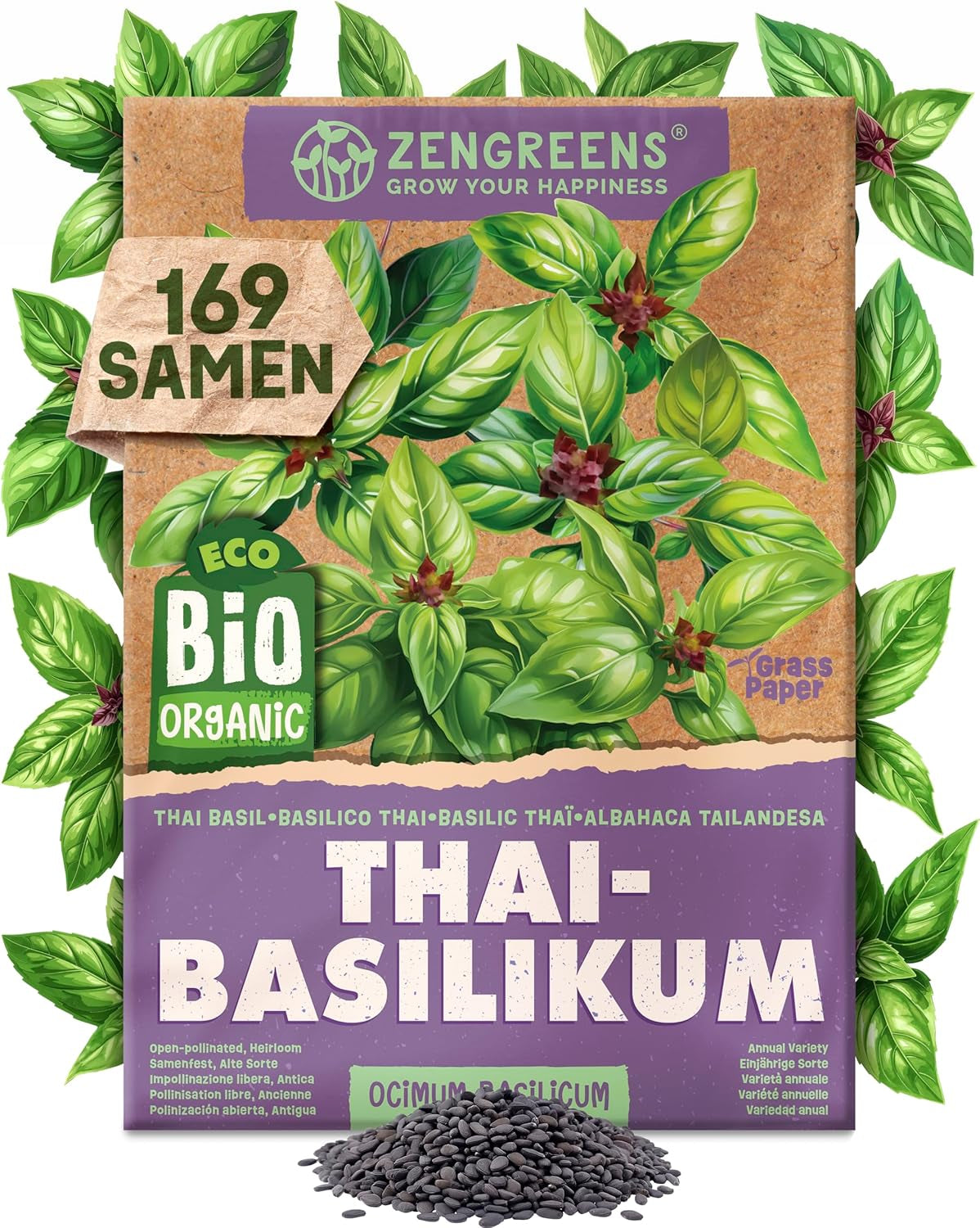 Bio bazsalikommagok 6-6 db-os készletben a könnyű termesztéshez kertben, erkélyen vagy emelt ágyásban - Vetőmagok - Palánták