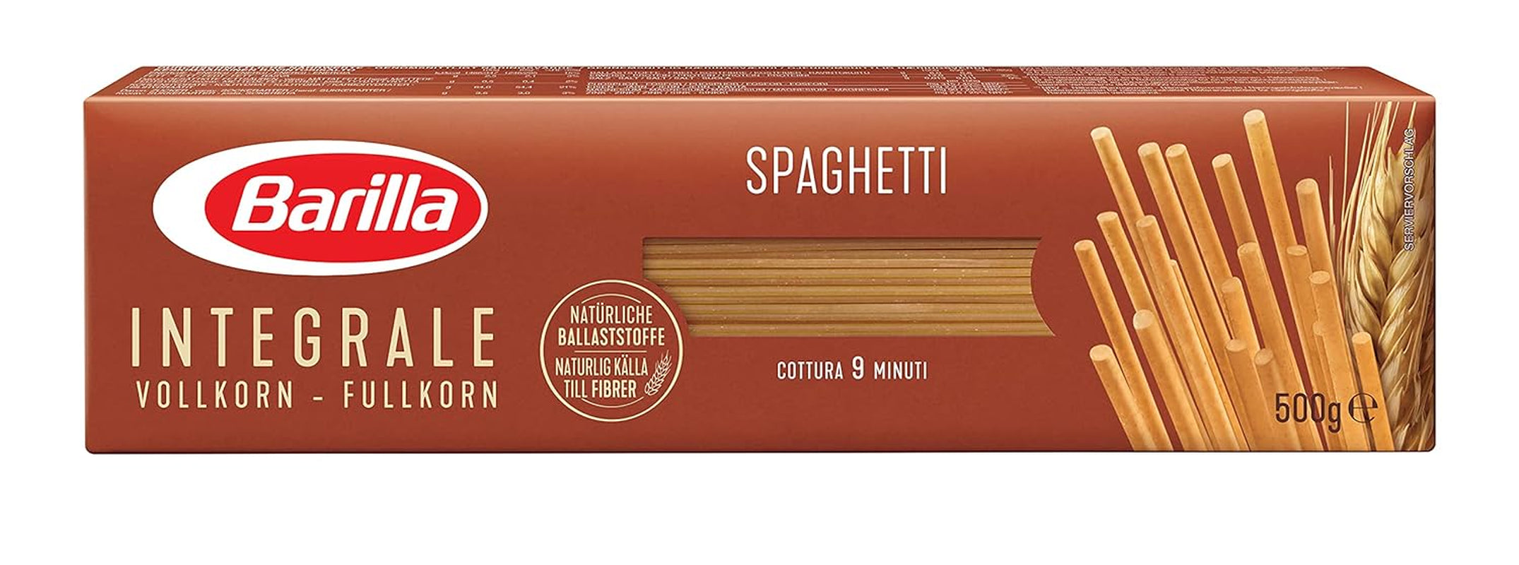 Barilla Pasta Integrale Fusilli – Búzadara természetes rostokkal, 500 g