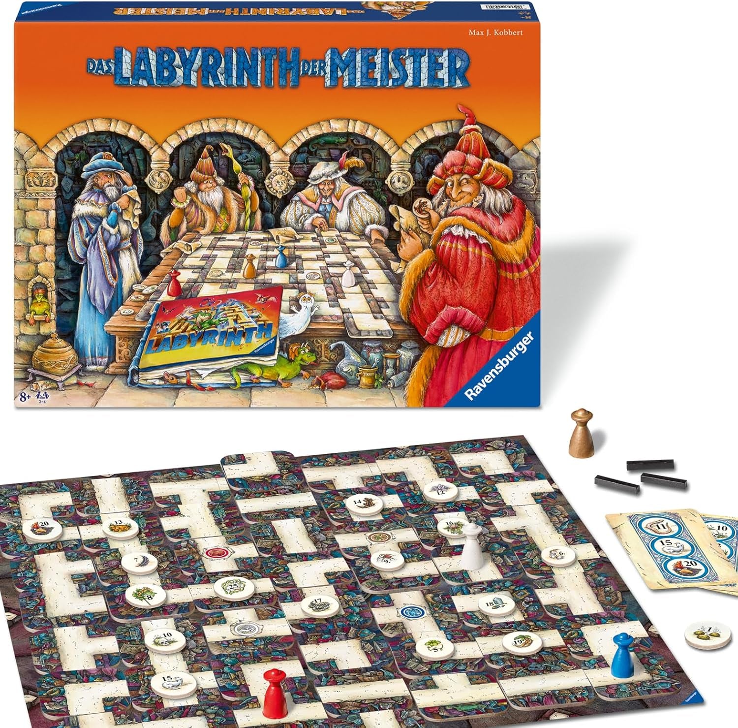Ravensburger 22474 Maze Masters – Az őrült labirintus mesterváltozata 2-4 játékos számára 9 éves kortól