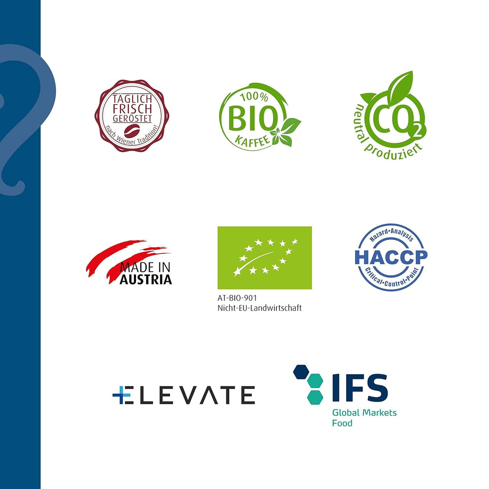 Helmut Sachers kávé - bécsi keverék, erősség 3/5, 100% arabica, egész kávébab, 6 x 500 g Naty Shop