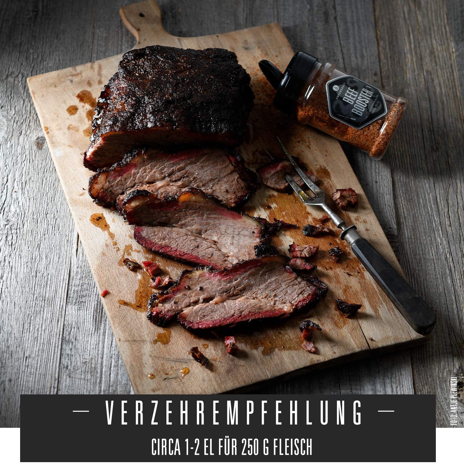Ankerkraut Beef Booster, Rub Brisket és Steak Gewürz, Gewürzmischung für Fleisch, 230 g Streuerben