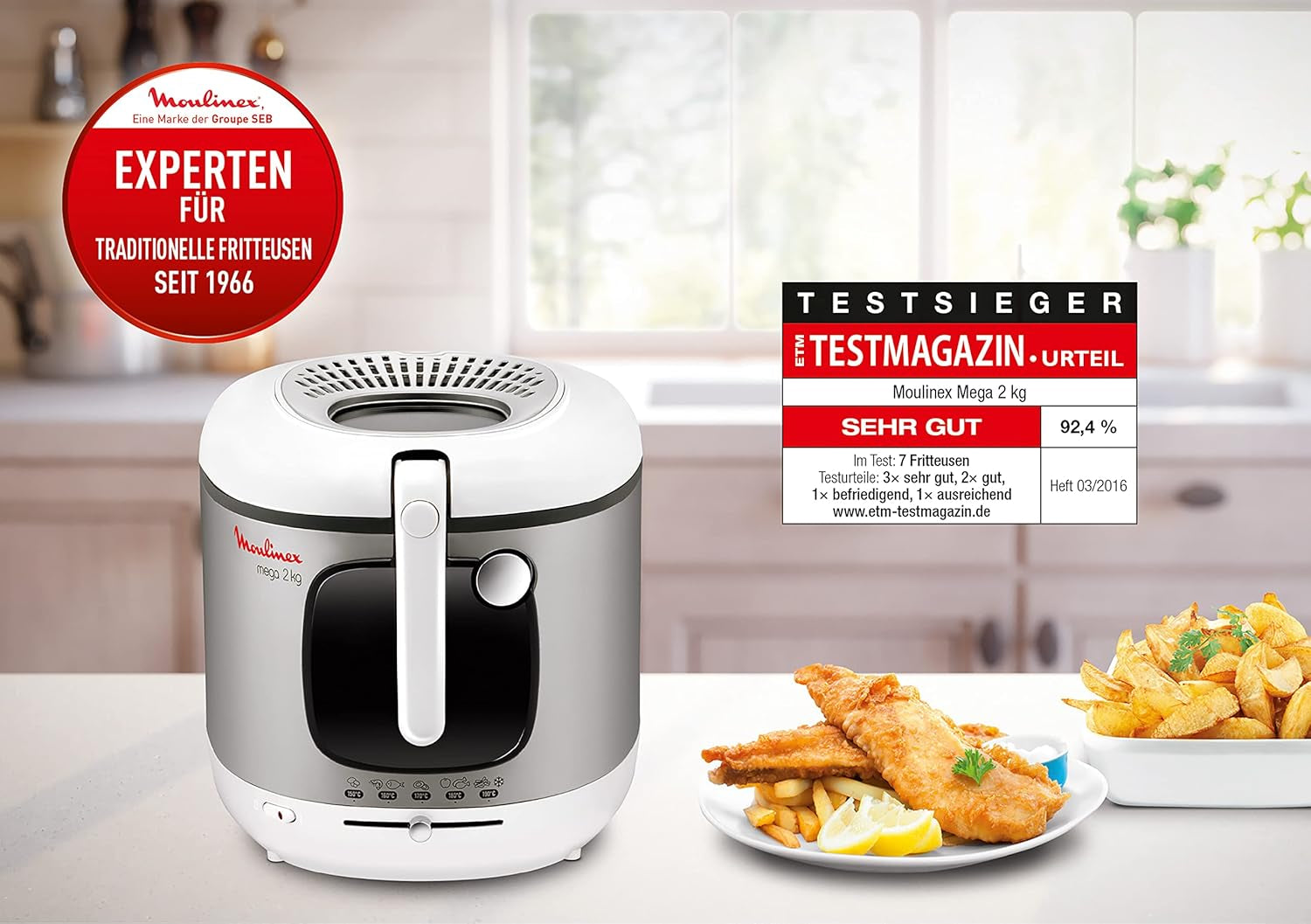 Fritőz AM4800 Mega 2kg, olajsütő, szagszűrő, 1800 W Háztartási gépek Naty Shop