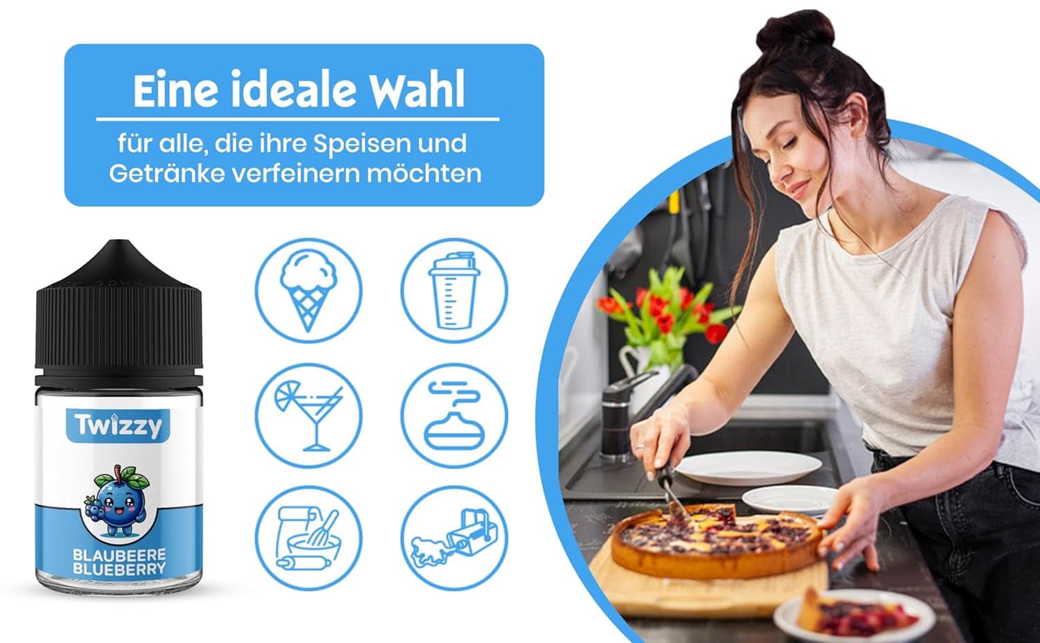 Twizzy Cranberry, ételízesítő -60 ml - Intenzív aroma - Ideális sütéshez Aromas Naty Shop