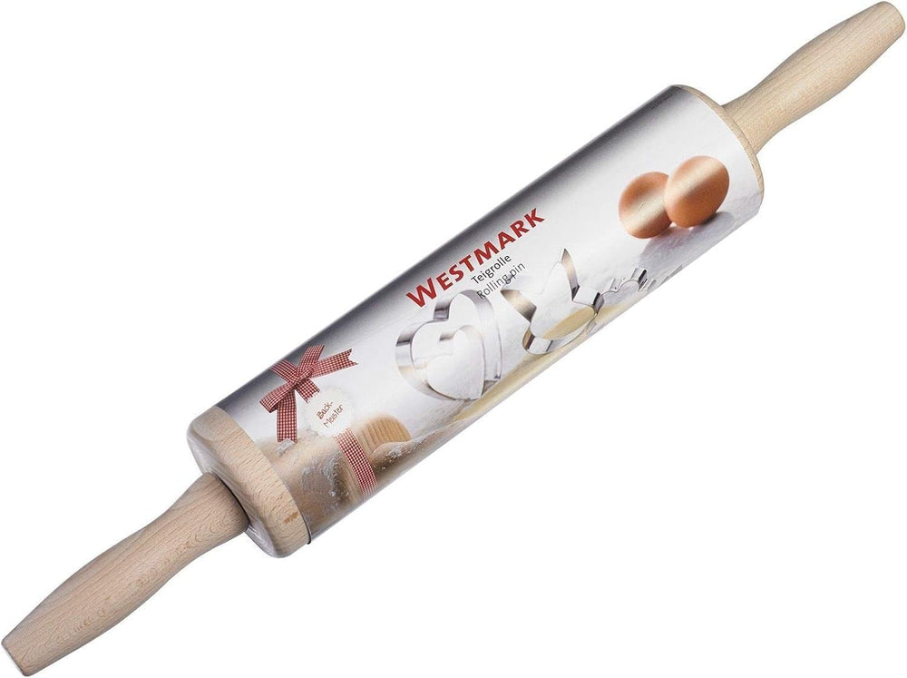 Westmark Teig-/Backrolle/Nudelholz, aus Buchenholz, Hossz: 46 cm, Holz, Woody, Hellbraun, 30012270