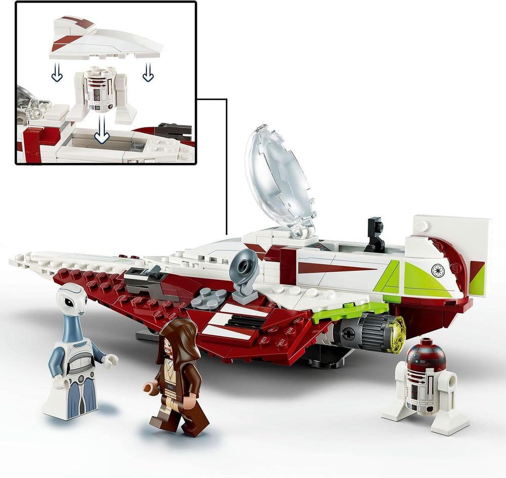 LEGO Star Wars Jedi Starfighter Obi-Wan Kenobi, megépíthető játék Taun We-vel, droid figurával és fénykarddal, Attack of the Clones készlet 75333 építőkészlet Besuche den LEGO-Store