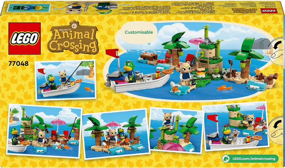 LEGO Animal Crossing Käptens Island Boat Tour, kreatív játék gyerekeknek 2 minifigurával a videojáték-sorozatból, beleértve a Huschke-t, ajándék lányoknak és fiúknak 6 éves kortól 77048 Építőkészlet Besuche den LEGO-Store