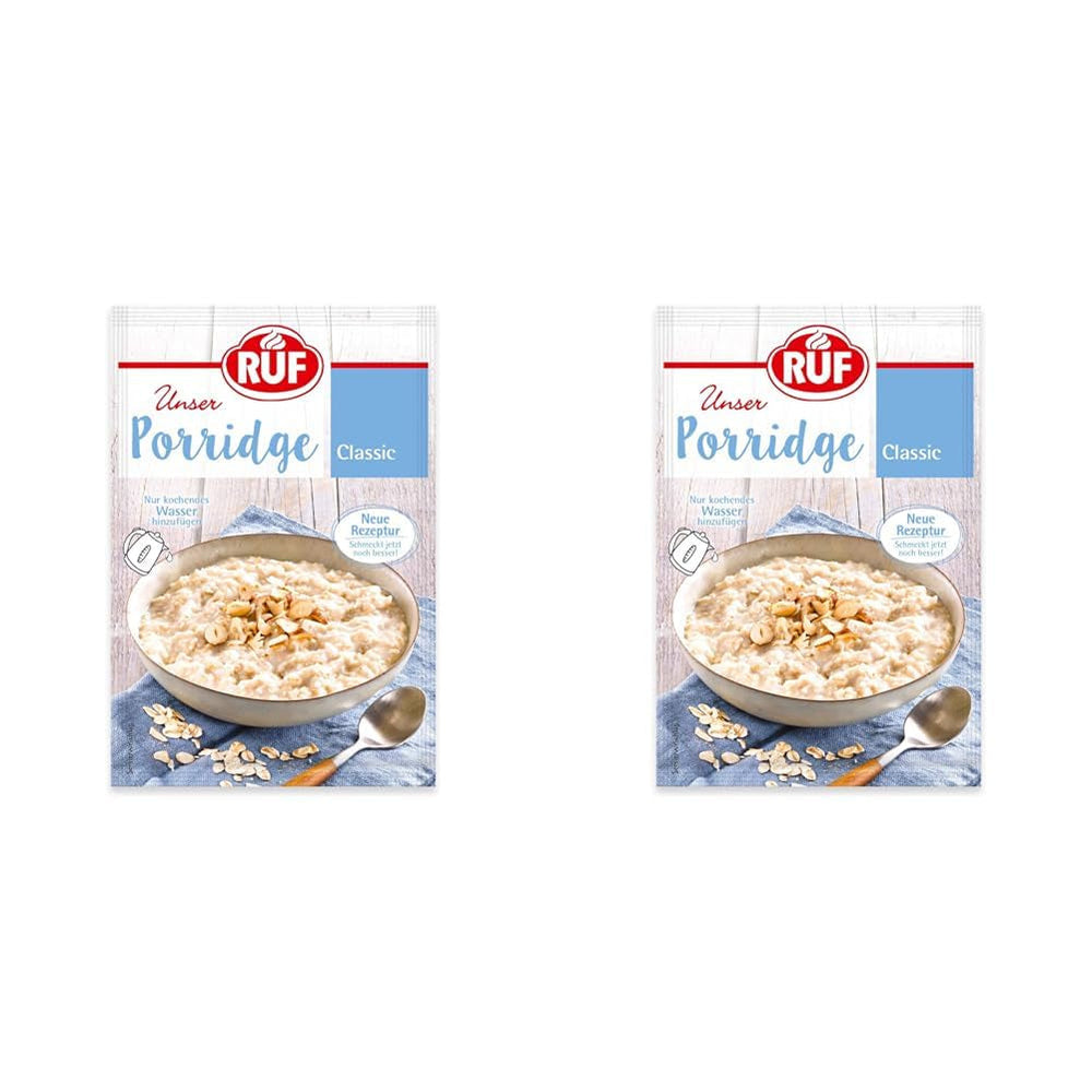 Terci de ovăz instant RUF cu căpșuni și vanilie, o masă de vară cu ovăz gata în 3 minute, 1 pliculeț x 65g