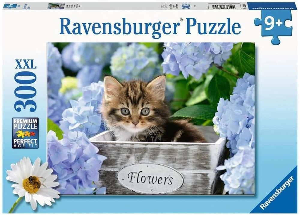 Puzzle pentru copii Ravensburger - 12894 Little Cat - Puzzle cu animale pentru copii începând cu vârsta de 9 ani, cu 300 de piese în format XXL Puzzle Naty Shop Pisică mică