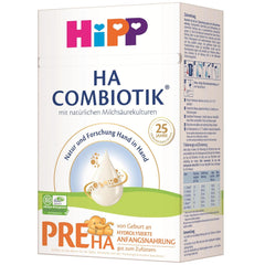 HiPP PRE HA Combiotik (4 x 600g), hidrolizált tejpor tápszer csecsemőknek születéstől fogva, természetes tejsavtenyészetekkel, érzékeny immunrendszerre