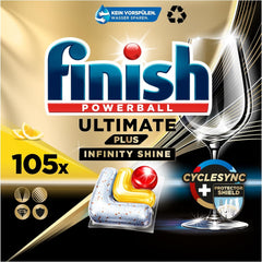Finish Ultimate plus Infinity Shine Citrus mosogatógép fülek - Tabletta mosogatógéphez, intenzív tisztítás - 105 kapszula, citrom Naty Shop