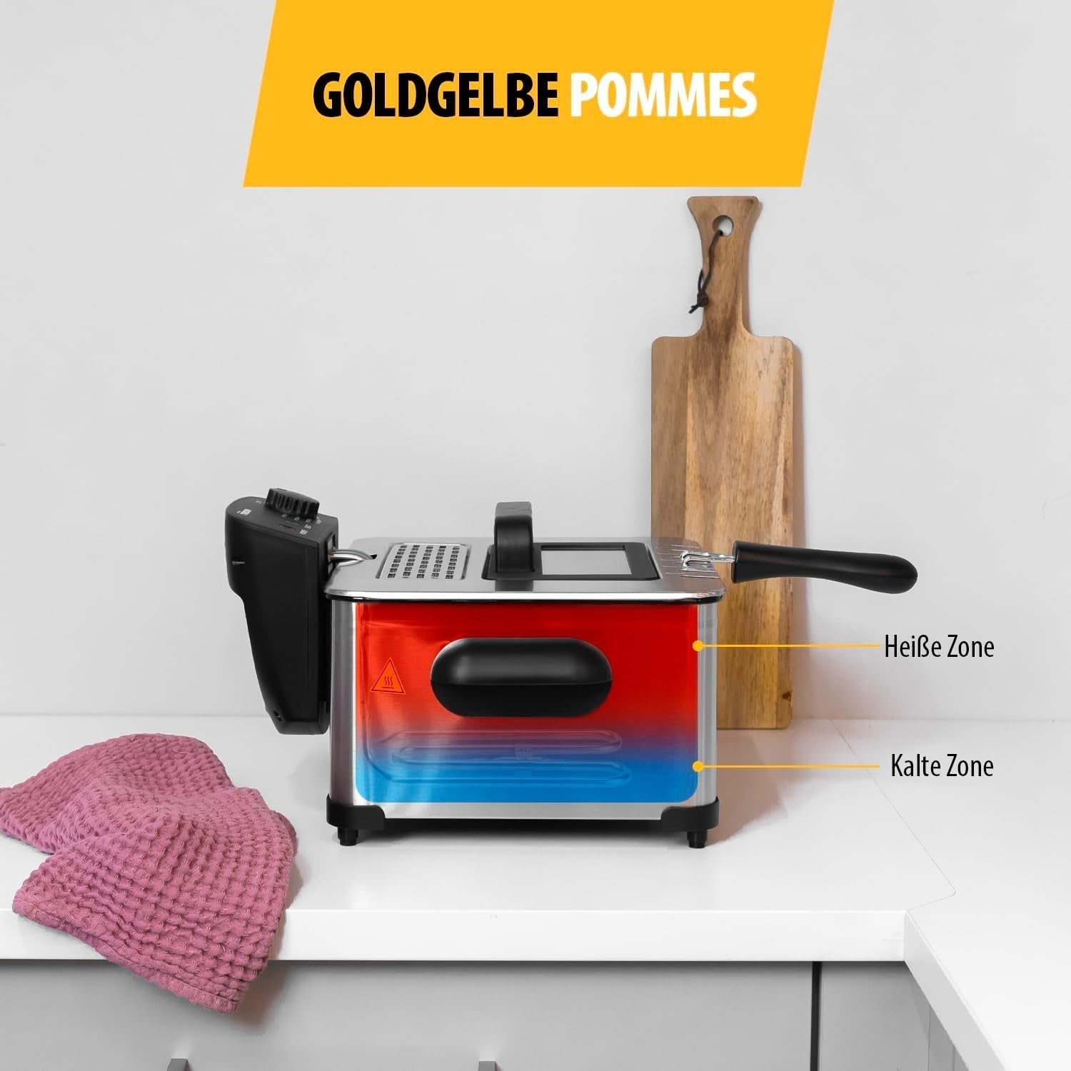 Tristar Fryer, 1 nagy kosár és 2 kis kosár, állítható termosztát, hűtőzóna, 5 liter, 2000 W, FR-6949 Appliances Naty Shop