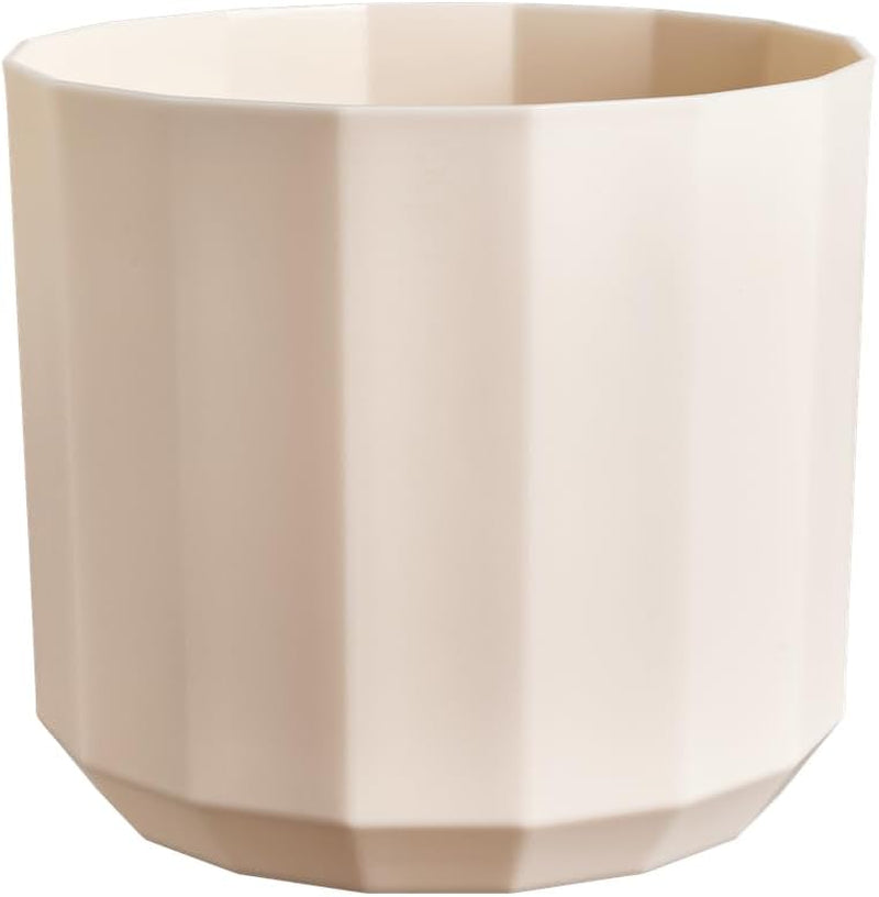 Ghiveci rotund elho Facet 23cm - pentru interior - 100% plastic reciclat - Ø 22,7 x H 20,4 cm - Roz/Roz migdală