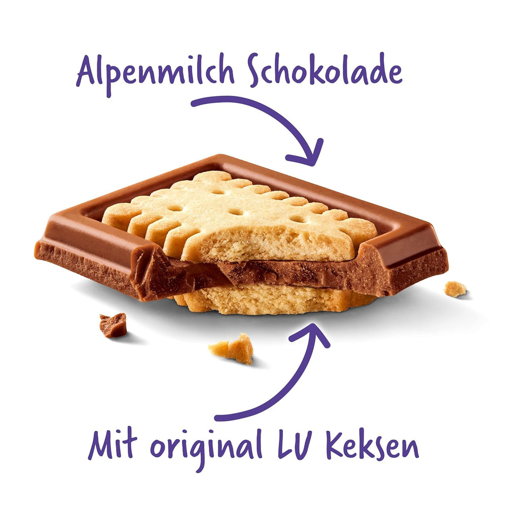 Milka LU – alpesi tejcsokoládé ropogós LU keksszel – 87g
