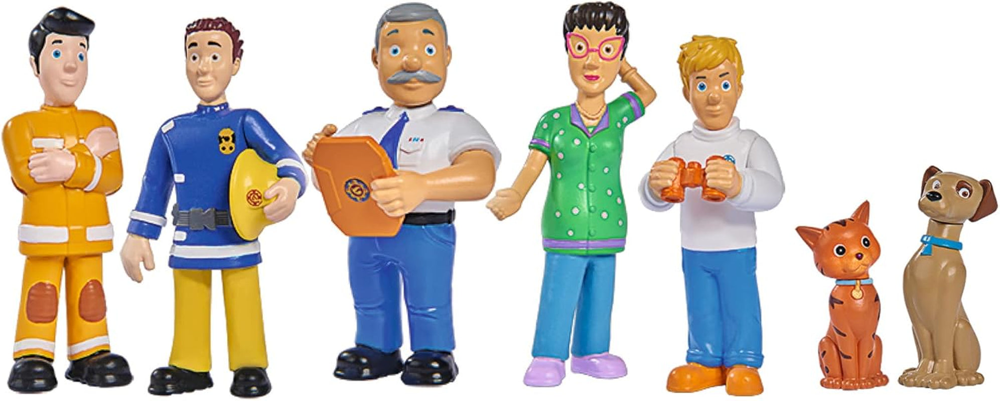 Simba 109252538 - Fireman Sam figurakészlet, 6 részes, 2 válogatott, csak egy változat, 5-7 cm-es játékfigurák, 3 éves akciófigurák Naty Shop