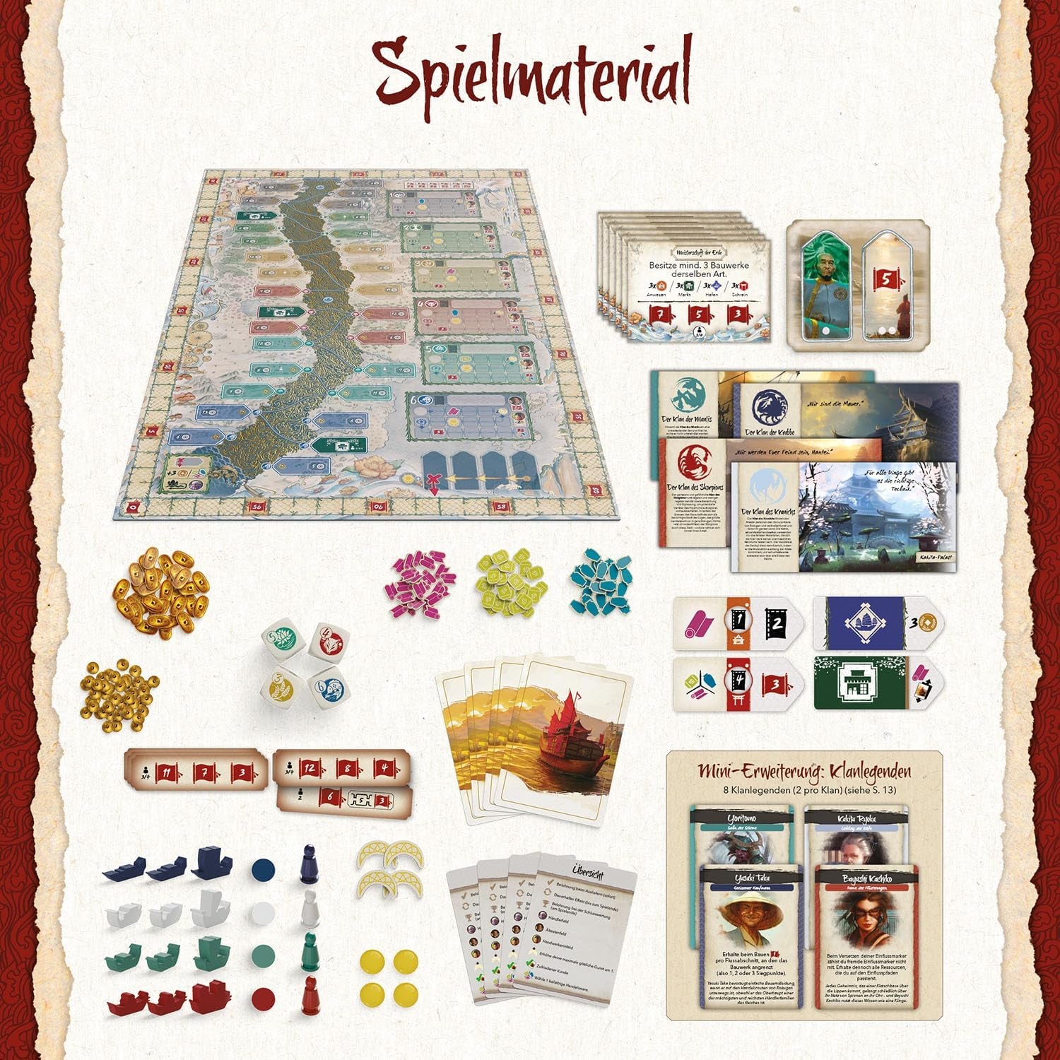 Kosmos 685447 Pe Râul de Aur, un joc de strategie pentru cunoscători cu profunzime tactică și planificare în avans, pentru 2-4 jucători cu vârsta de 12 ani și peste, tablă de joc cu relief auriu, mecanism inteligent de zaruri