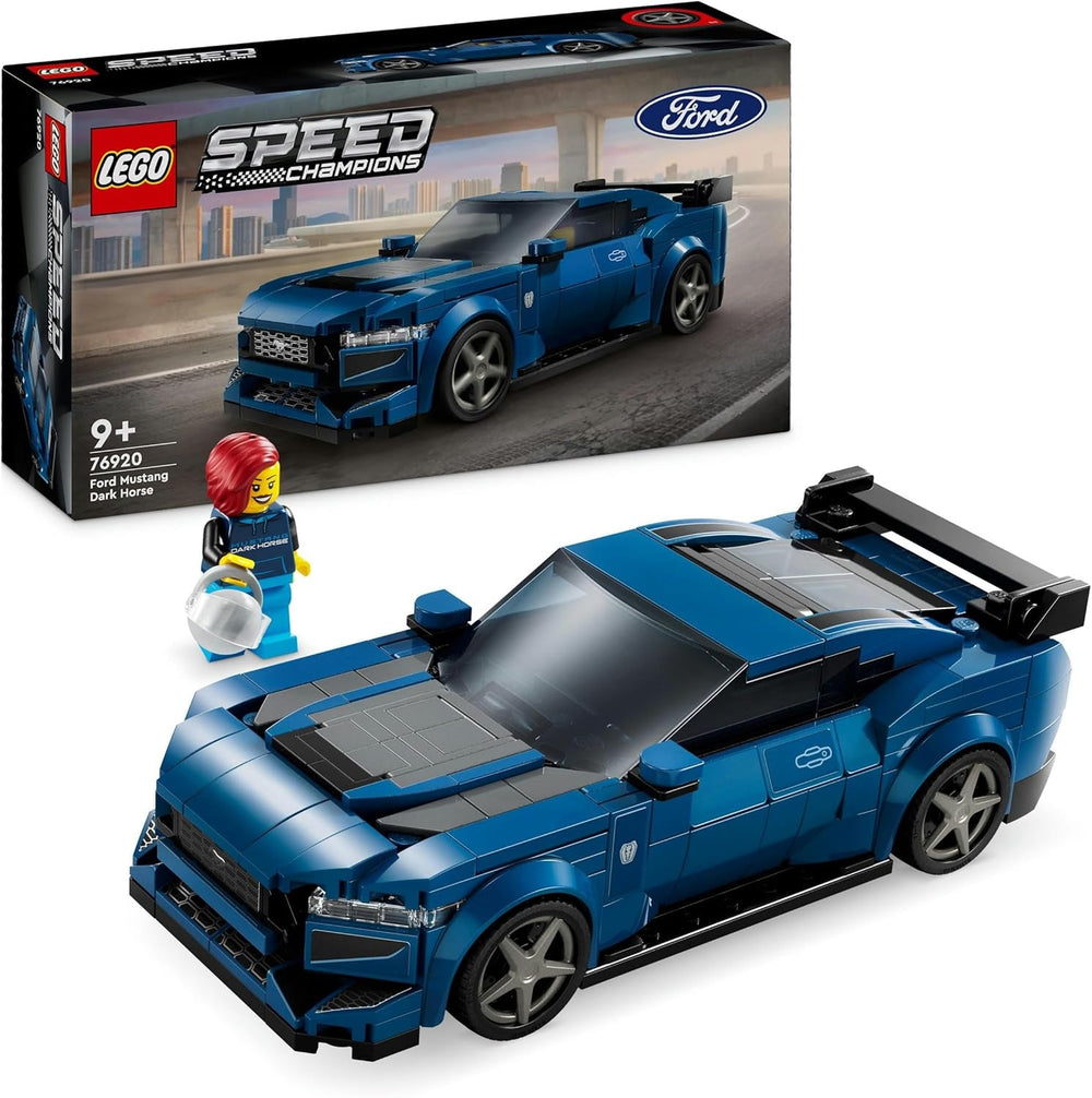 LEGO Speed Champions Ford Mustang Dark Horse Sportautó Minifigurák Autós játék gyerekeknek építeni, játszani és bemutatni, ajándék fiúknak, lányoknak és autórajongóknak 9 éves kortól 76920 építőkészletek Besuche den LEGO-Store Singur