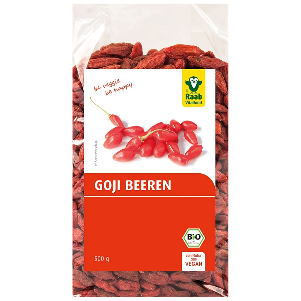 Raab Vitalfood Organic Goji Bogyó, prémium minőségű, 500 gramm Naty Shop dehidratált termékek 500 gramm