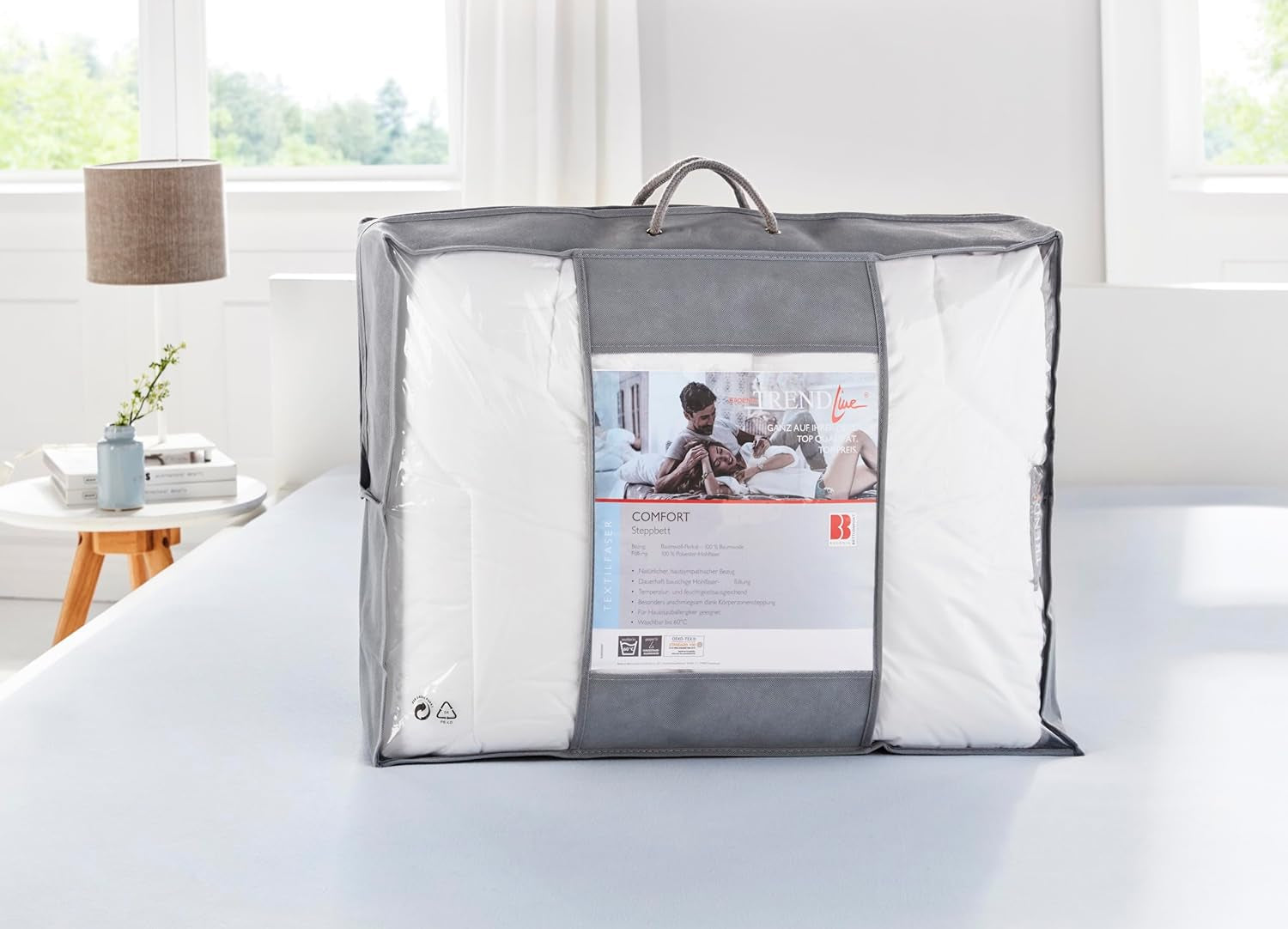 Badenia Trendline Clean Cotton Light paplan nyárra, 135 X 200 cm, Öko-Tex minősítéssel, Német minőségi szabvány szerint gyártva Paplanok és paplanok Naty Shop