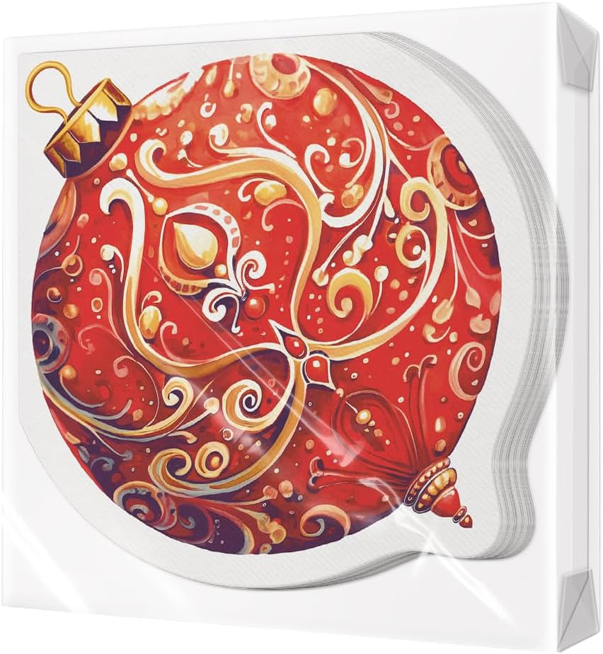 PAW - Șervețele Airlaid (40 X 40 Cm) I 50 Bucăți I Perfect pentru Crăciun, Iarnă, Sărbători I Decorațiuni de masă pentru Ajunul Crăciunului I Șervețele Airlaid Fabric-Like Winter Branches I Winter Branches