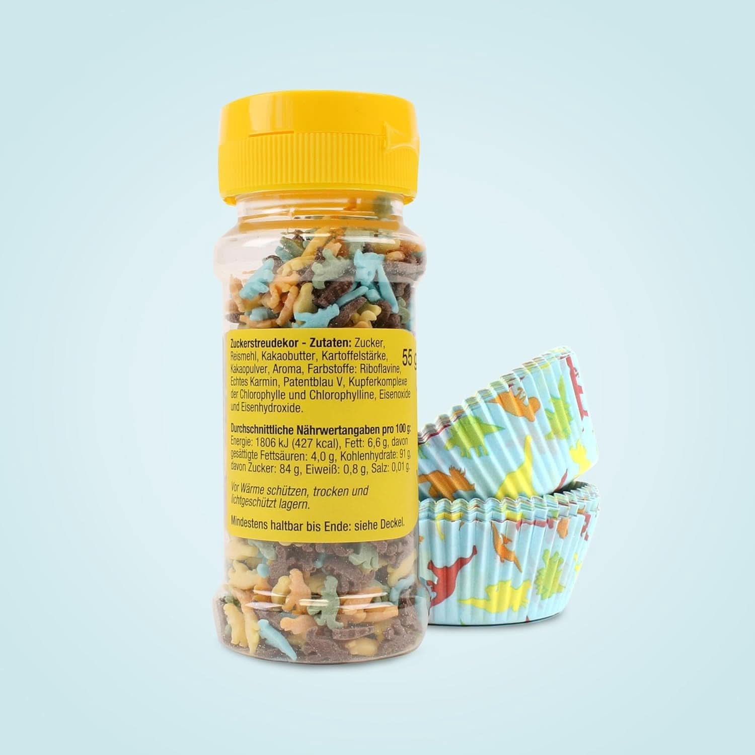 Günthart Dino szett, 55 gramm + 50 papír cupcake tok Sprinkles Naty Shop