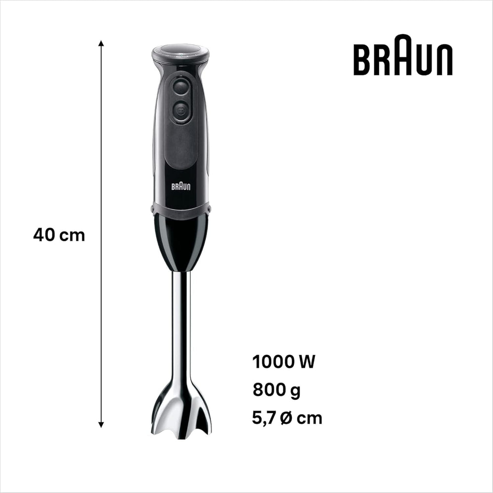Braun Háztartási Multiquick 5 MQ 5237 BK Állványkeverő 0,5 L Állványkeverő Schwarz 1000 W Kitchen Naty Shop