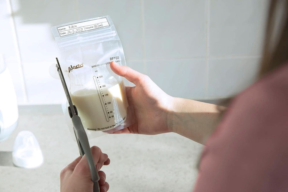 BF100 Anyatej tároló táska - Anyatej tartó - űrtartalom 220 Ml - 100 db - Átlátszó élelmiszerek és szoptatási kiegészítők Bebe Naty Shop