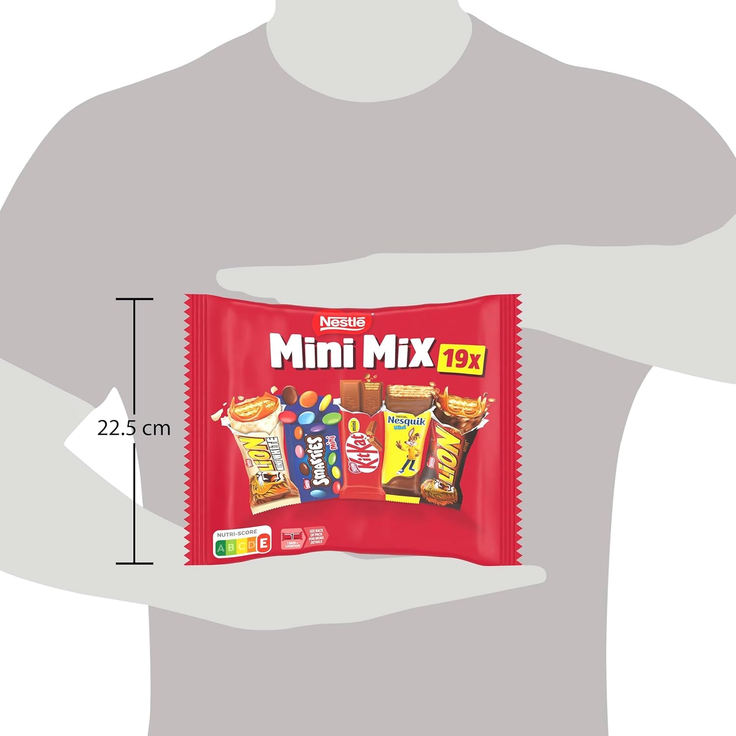 Nestlé Mini Mix csokoládészeletek, 5 finom íz, 19 szelet, 2 db-os csomag (1 x 321 g)