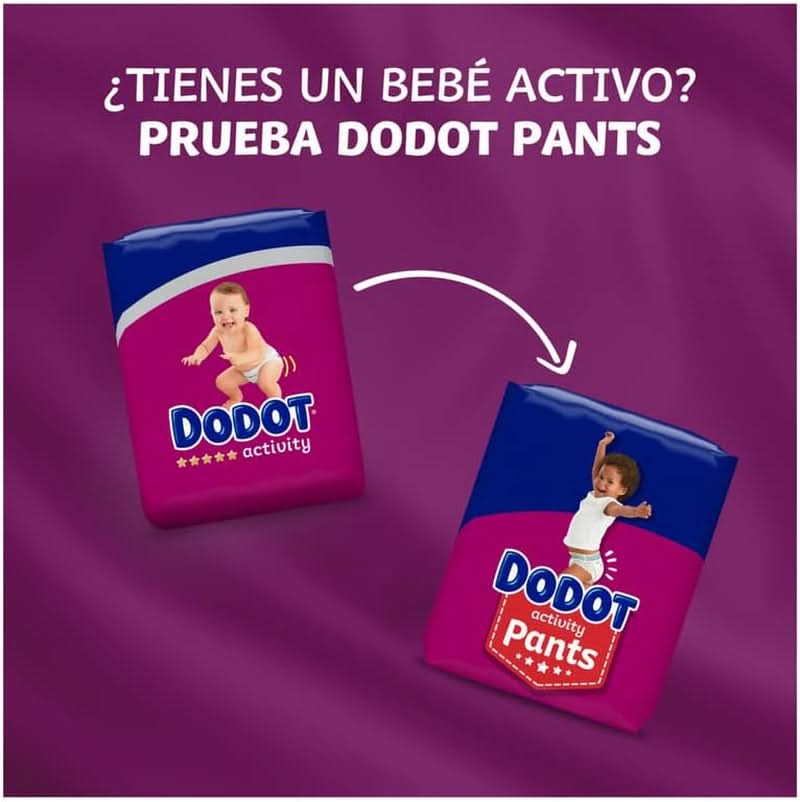 Dodot Activity pelenkák csecsemőknek, 3-as méret (6-10 kg), 224-es pelenkák, erős szabású anya és baba bababolttal