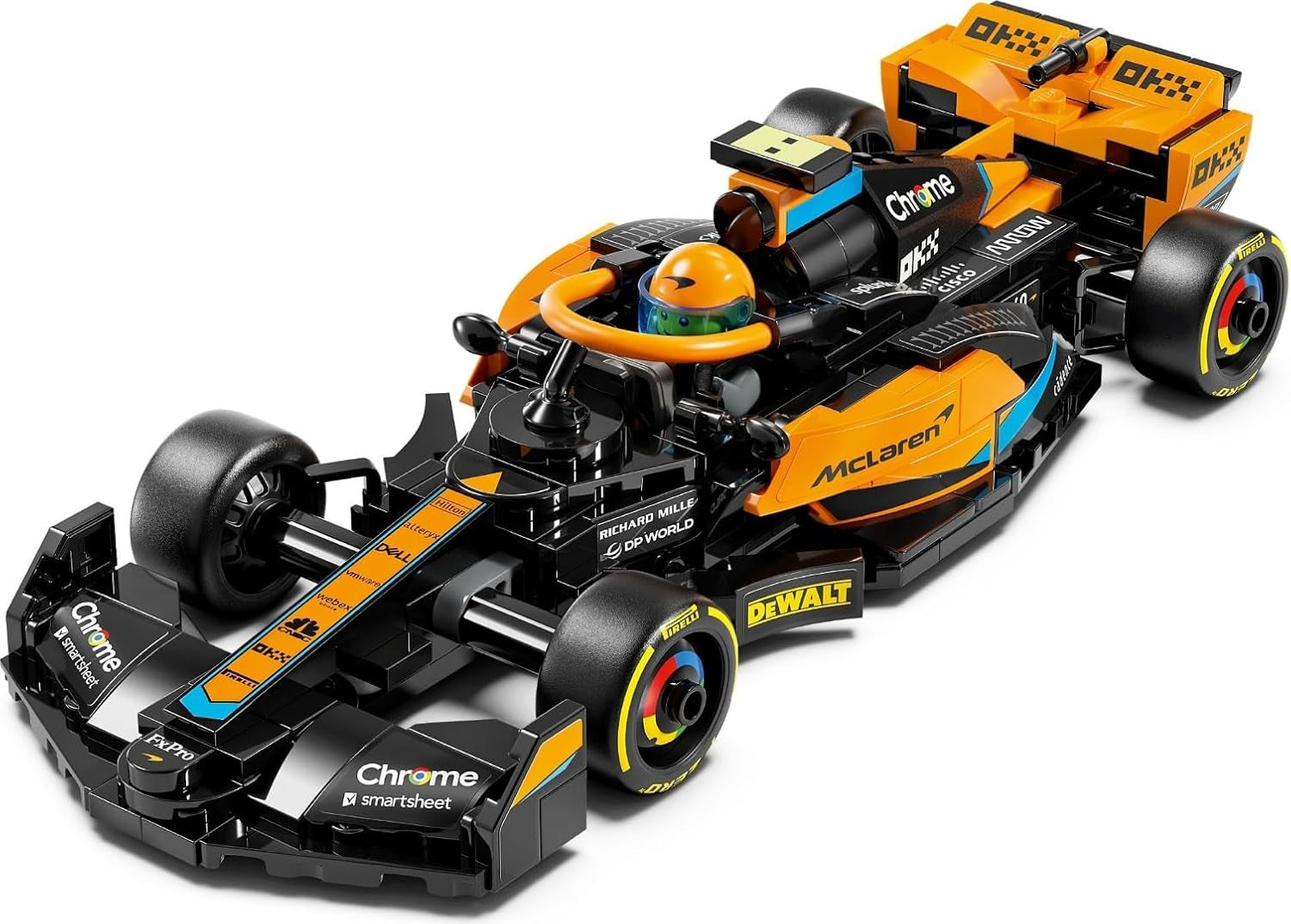 LEGO Speed Champions Mclaren Forma 1 versenyautó 2023, játék 9 évesnél idősebb fiúknak és lányoknak, akik szeretnek önállóan játszani, megépíthető járműmodell, gyerekszoba dekoráció 76919 építőkészletek Besuche den LEGO-Store