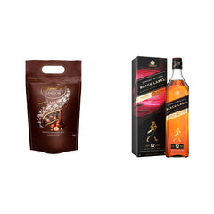 LINDOR csokoládégolyók mogyoróval, 1 kg-os zacskó + Johnnie Walker Sherry hordó 0,7 liter
