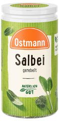 Ostmann Gewürze - Sage gerebelt | Würziges Kräuteraroma für Fleisch- und Gemüsegerichte | 10 g in der Dose