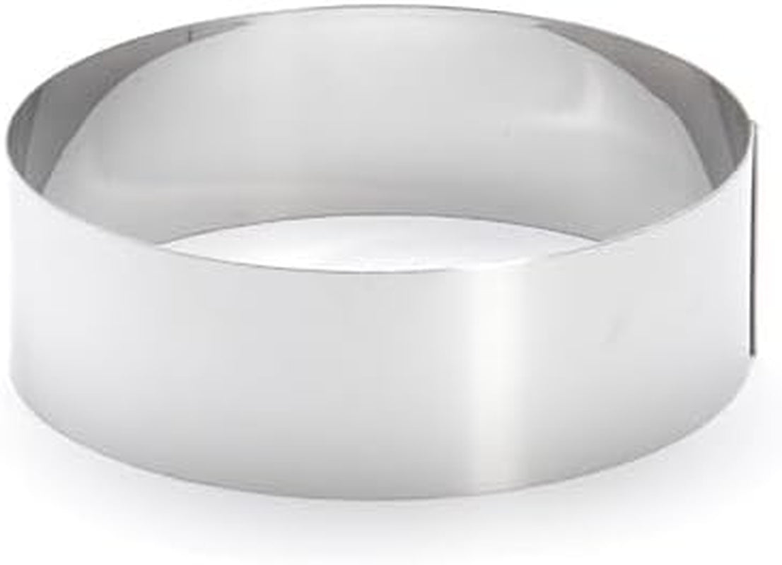- Inel pentru tort din oțel inoxidabil - diametru 14cm - înălțime 4,5cm - 3989.14, argintiu