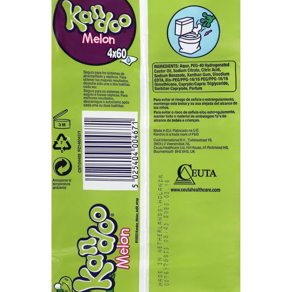 Reserve tisztító törlőkendő, illatos dinnye, 4 x 60 db Baby Wet Wipes Naty Shop