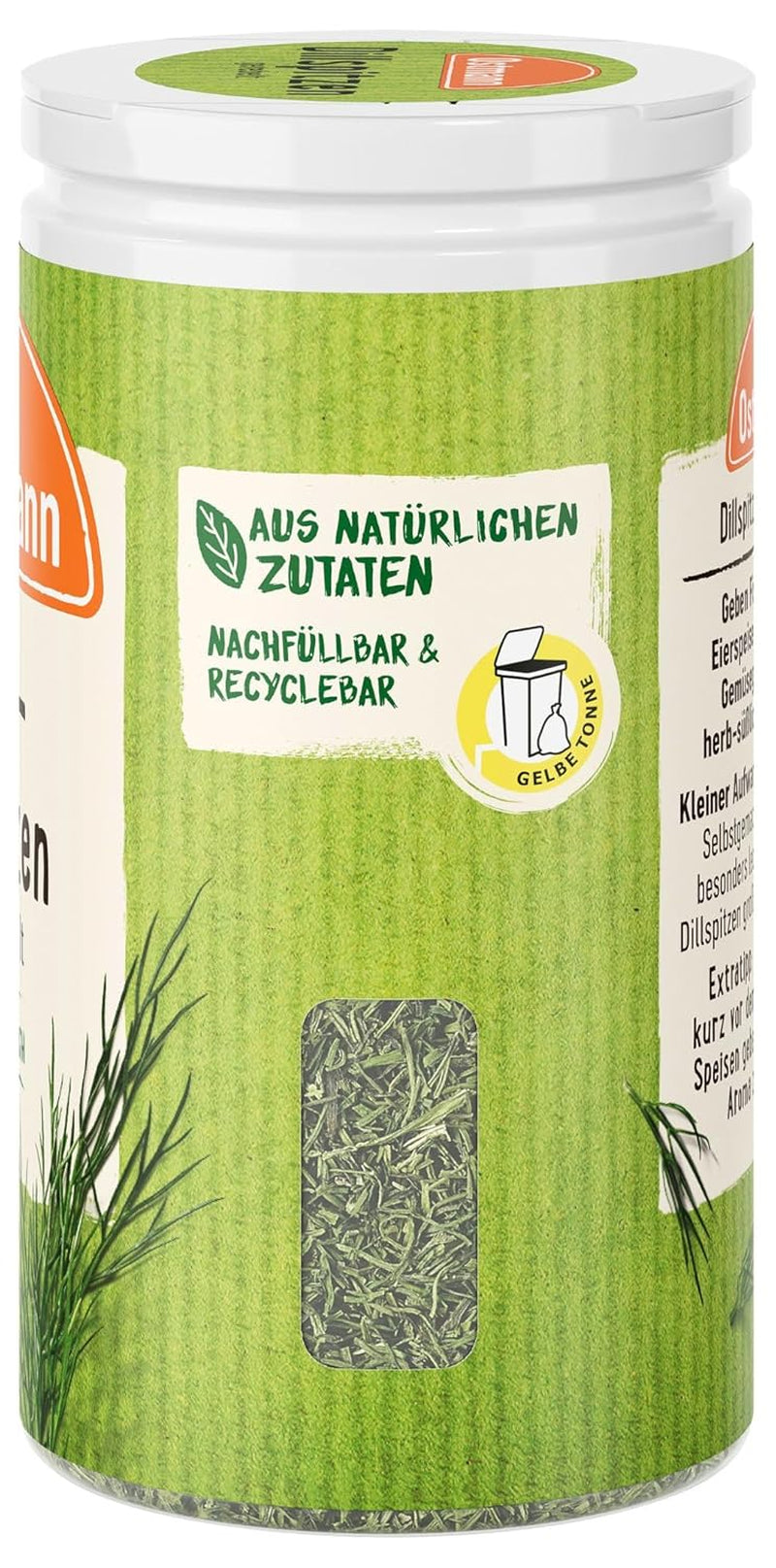 Ostmann Gewürze - Dillspitzen gerebelt | Ideális burgonyasalátához, halételekhez és mustárszószhoz 12,5 g in der Streudose