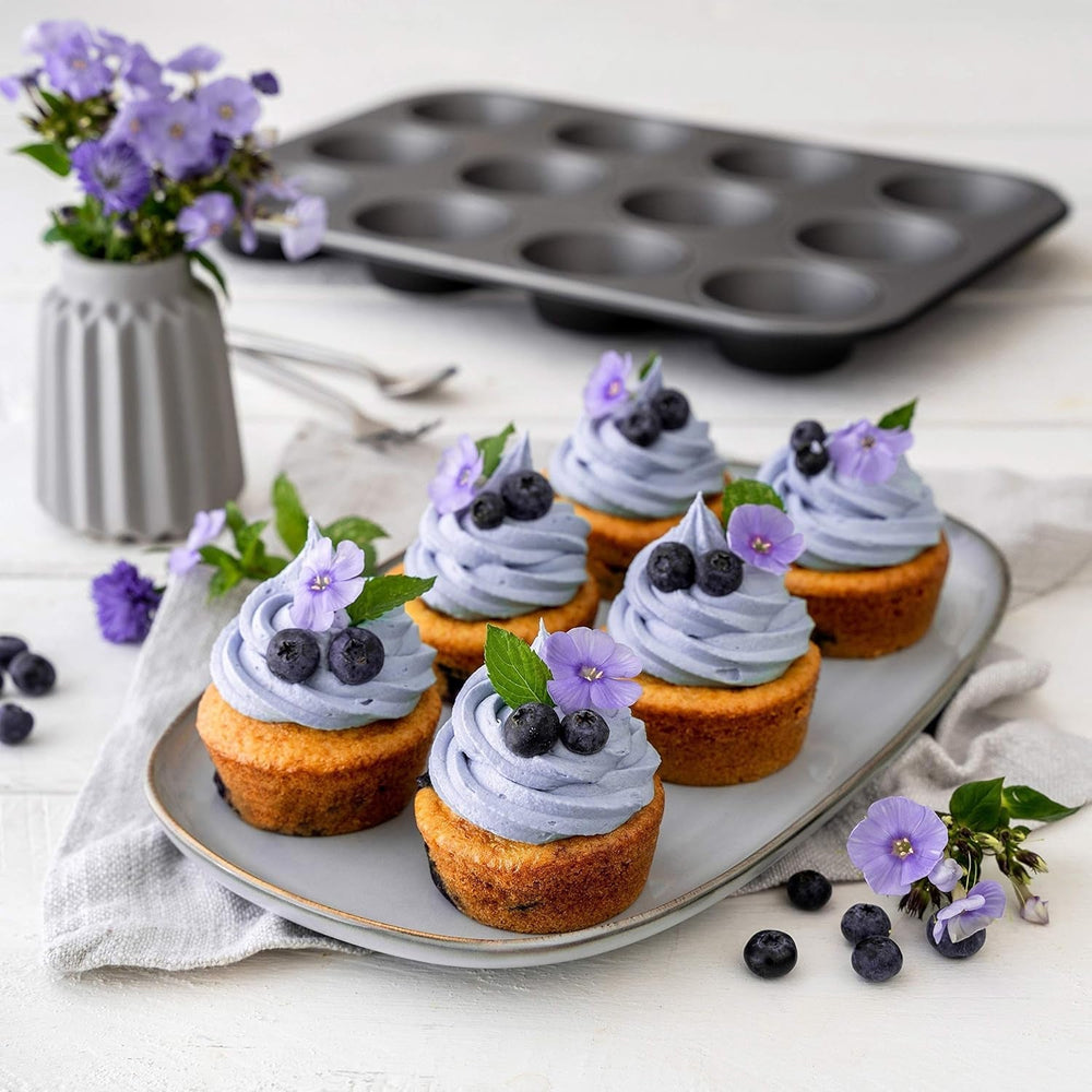 Zenker 12Er Muffinform Energy, Premium-Backform, Für Köstliche Kuchen, Verkürzt Die Backzeit Um Bis Zu 20% (Farbe: Silber/Anthrazit), Menge: 1 Stück, Hellgrau Und Dunkelgrau Formák és tálcák sütéshez Naty Shop