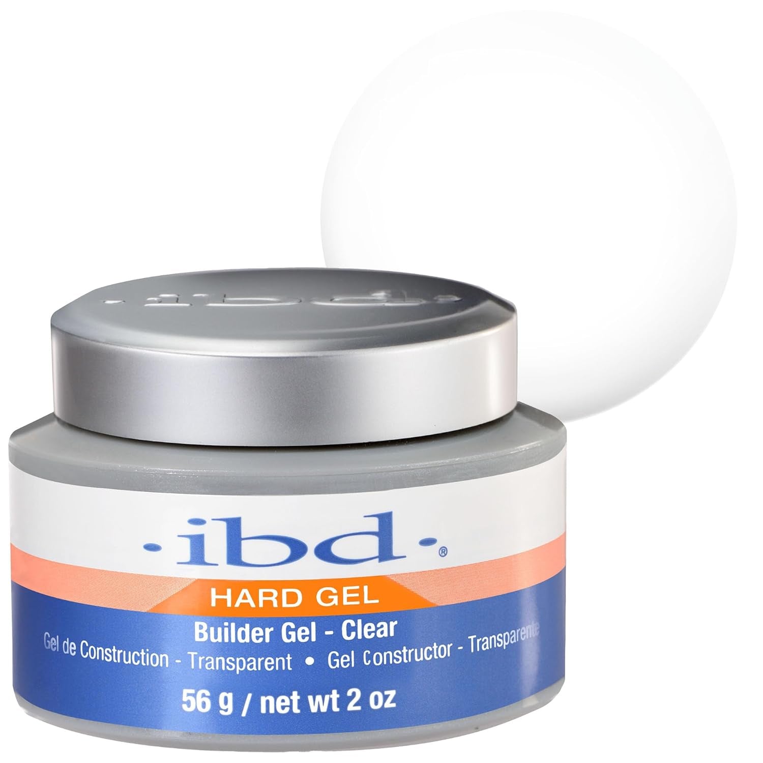 IBD Hard Gel – Gel de construcție transparent, 1 pachet (1 x 14 g) – Fabricat în SUA – Gel de construcție premium pentru unghii cu gel