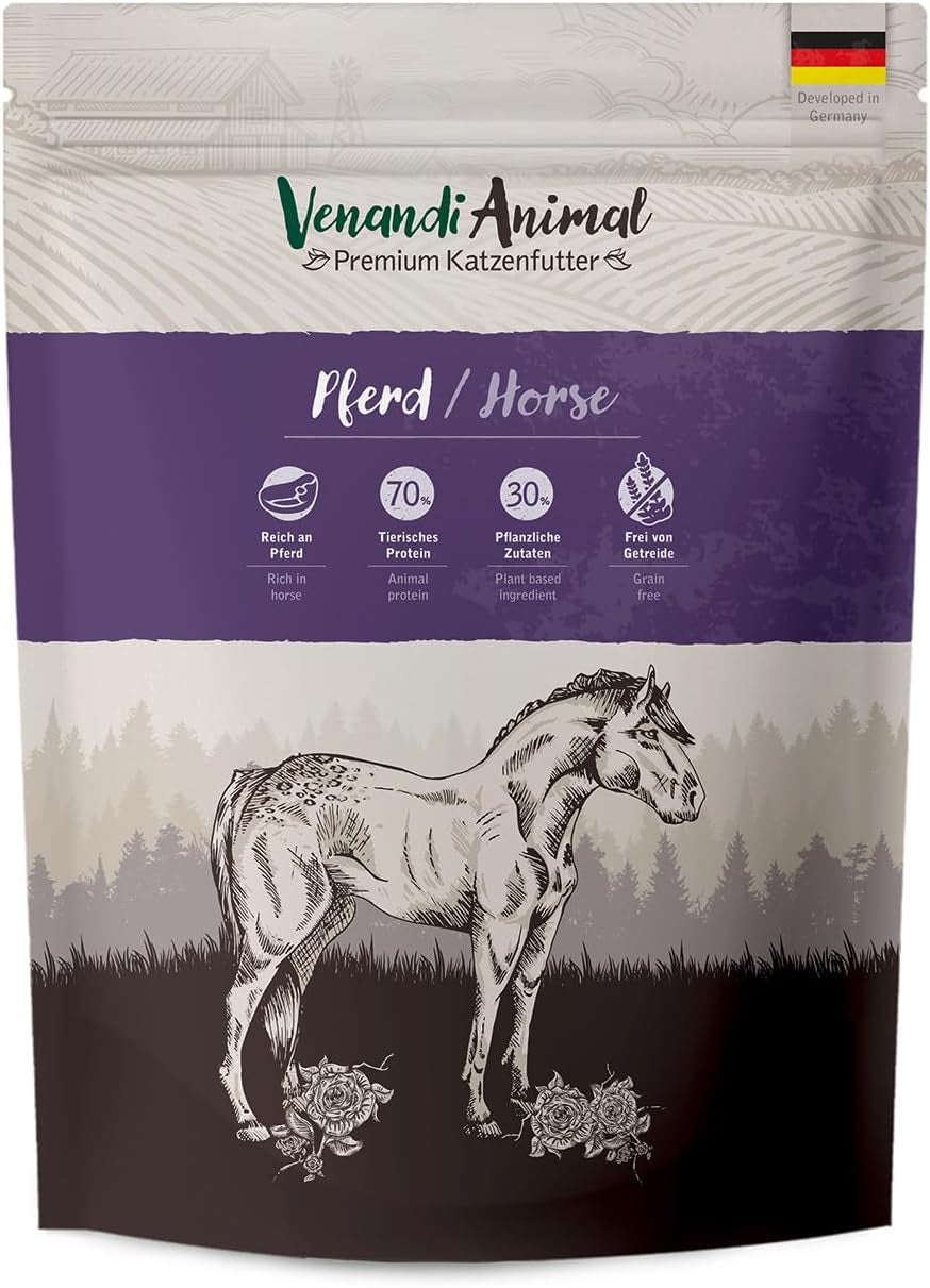Venandi Animal - Hrană premium pentru pisici - Miel, cu multă carne proaspătă, hrană uscată, fără cereale 1 pachet (1 X 1,5kg)