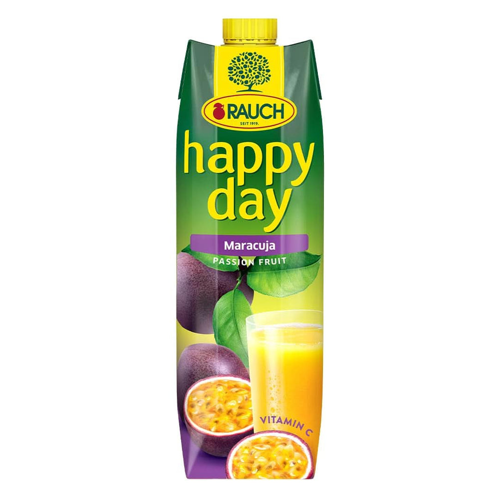 Rauch Happy Day Maracuja | Sok C-vitaminnal | Egzotikus varázslat és intenzív aroma | 6X 1 literes, Tetra Prisma Alkoholmentes italok Naty Shop
