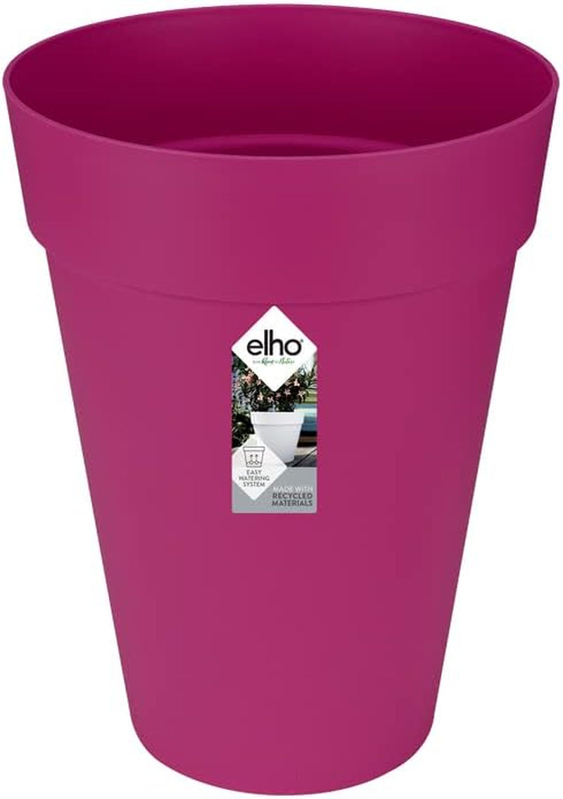 elho Loft Urban Round Tall 35 - Ghiveci de flori pentru exterior - Ø 33,5 x H 45,3 cm - Alb/Alb