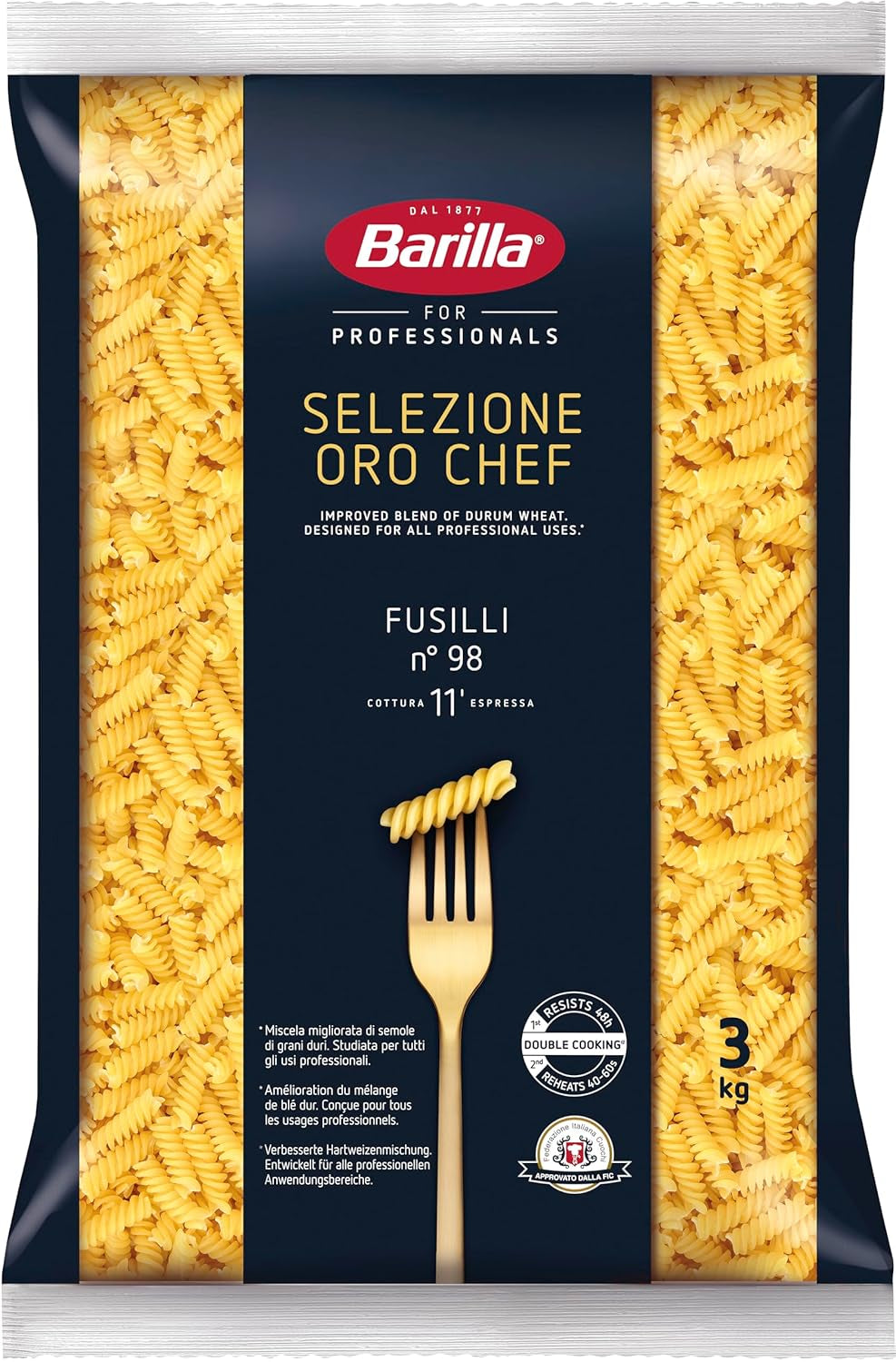 Barilla Selezione Oro Chef Spaghetti n. 5, 4 db-os csomag (4 x 3 kg)
