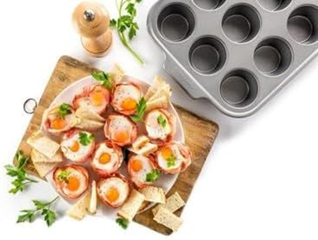 Kitchenaid Alumínium acél sütőedény Muffin tepsi Tapadásmentes Sütőben Mosogatógépben Mosható Szürke Naty Shop tepsi