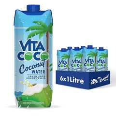 Vita Coco Pure Coconut Water 6 x 1 liter, természetes hidratáló elektrolitokkal, gluténmentes, tele C-vitaminnal és káliummal Naty Shop 6 x 1 liter kókuszvíz (eredeti)