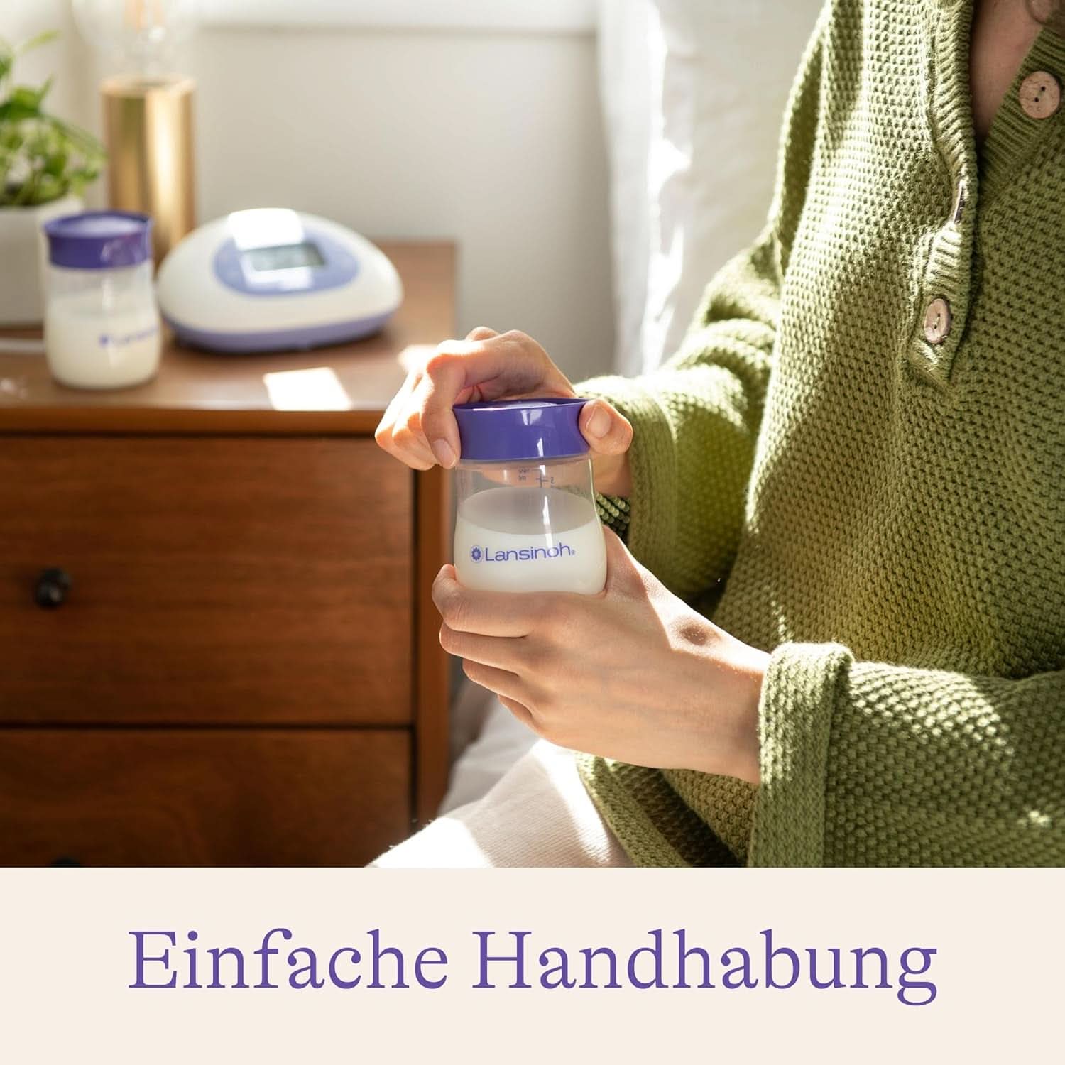 Lansinoh Muttermilchflaschen, 4 X 160 Ml - Zur Sicheren Muttermilch Austellungen - Neues Kompaktes Design Für Verbesserte Stabilität - Mit Stapelbarem Deckel Kiegészítők Étel és szoptatás Bebe Naty Shop