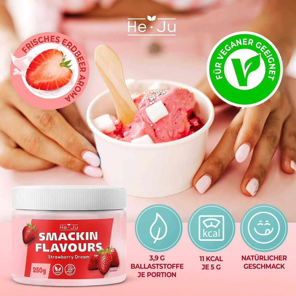 He-Ju, Eper ízű por, 250 grammos Aromas Naty Shop