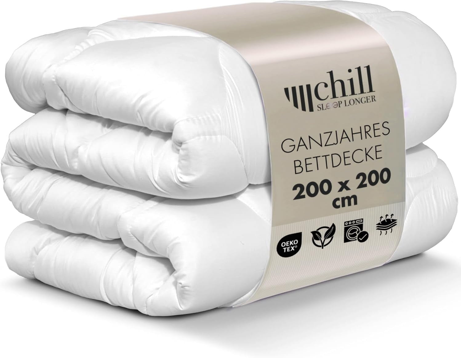 All Seasons paplan 135x200 - Könnyű 135x200 paplan - Légáteresztő és mosható és 100%-ban vegán - Klímahálós paplan és kényelmes pánt alváshoz - 800G kitöltő Naty Shop paplanok és paplanok 200x200