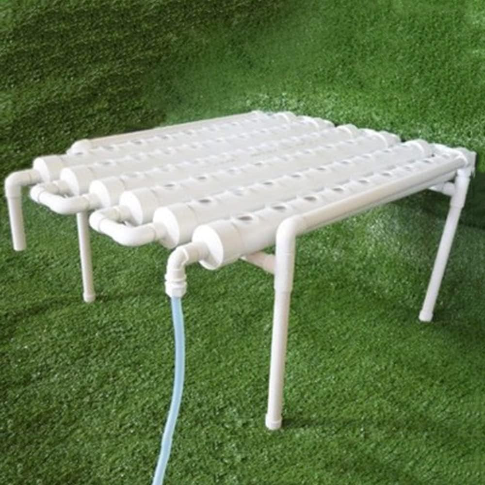 1 rétegű hidroponikus termesztőkészlet 54 ültetővel, PVC talajmentes növénytermesztő rendszerekkel vízszivattyúval, hidroponikus termesztőkészletekkel zöldség- és gyümölcstermesztéshez erkélyeken, kertekben, teraszokon és hátsó udvarokon