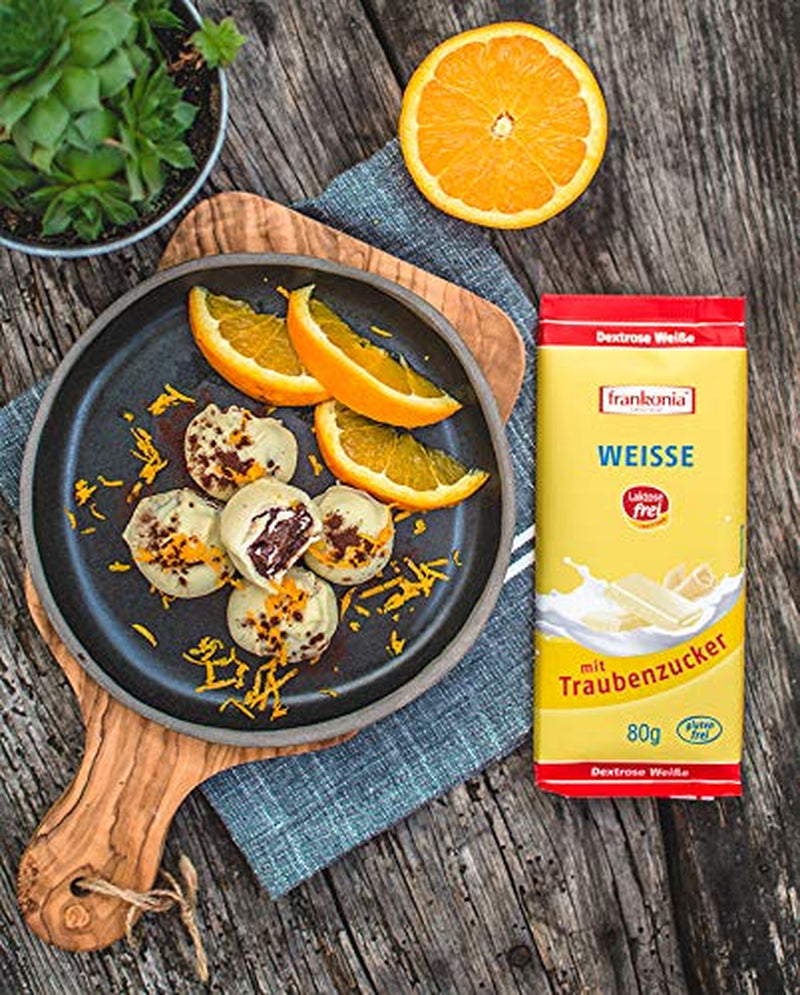 frankonia CSOKOLÁDÉ Dextróz fehér csokoládé, laktóz- és gluténmentes, 80 g