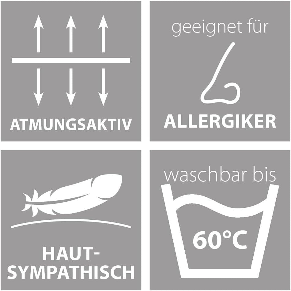 Traumnacht Cozy - Ágygarnitúra 4 évszak, 1 db osztható paplan 135 x 200 szett és 1 db párna 80 x 80 cm, Ã-ko Tex minősítéssel, fehér, Németországban kifejlesztett, (2 db-os csomag) Paplanok és paplanok Naty Shop