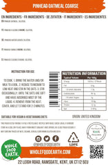 Teljes élelmiszer föld tűfejű zabpehely durva stabilizált 3kg | Nem GMO | Rostban gazdag